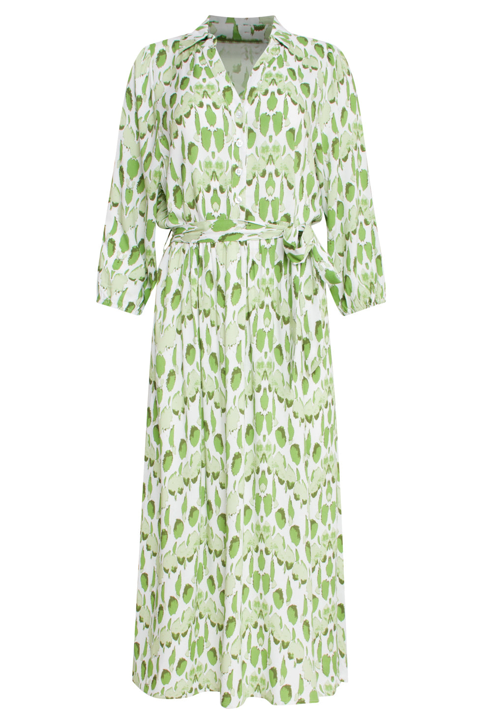 Jurken lange mouw wit Smashed Lemon