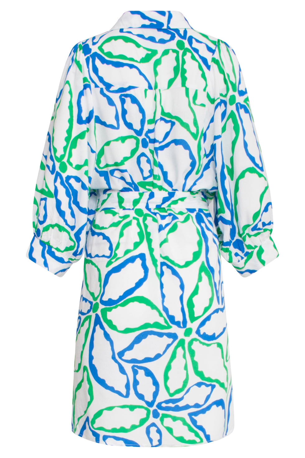 Jurken lange mouw blauw Smashed Lemon