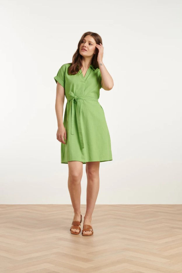 Jurken korte mouw groen Smashed Lemon