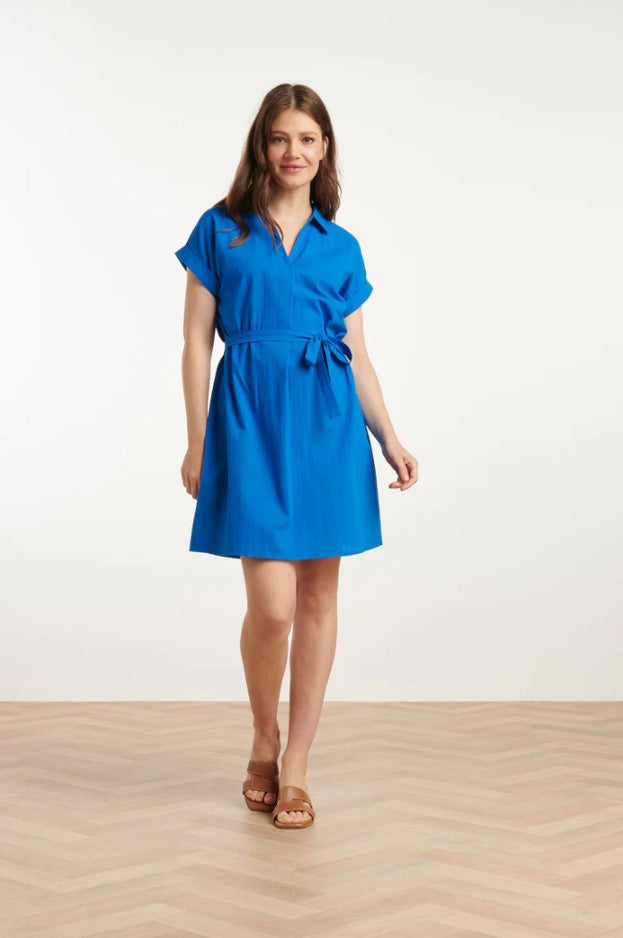 Jurken korte mouw blauw Smashed Lemon