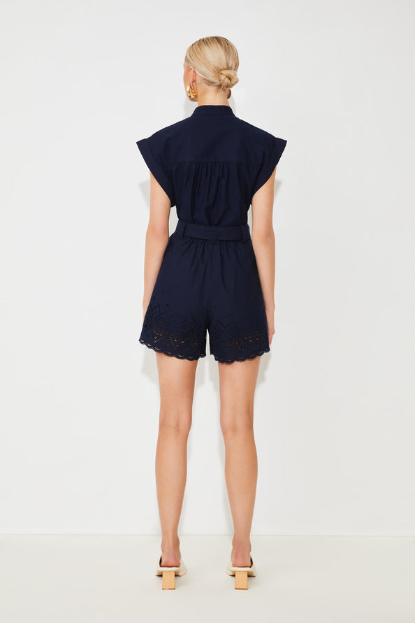 Blouses korte mouw navy Suncoo Paris