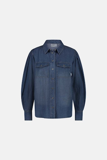 Blouses lange mouw blauw Fabienne Chapot