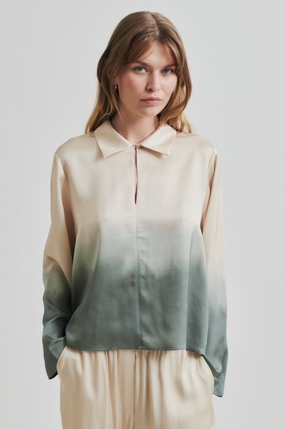 Blouses lange mouw groen Second Female