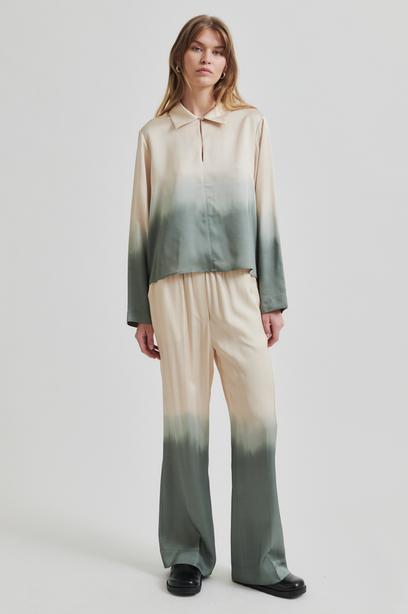 Blouses lange mouw groen Second Female