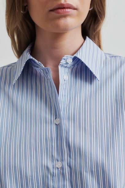 Blouses lange mouw blauw Second Female