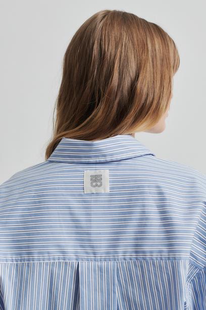 Blouses lange mouw blauw Second Female