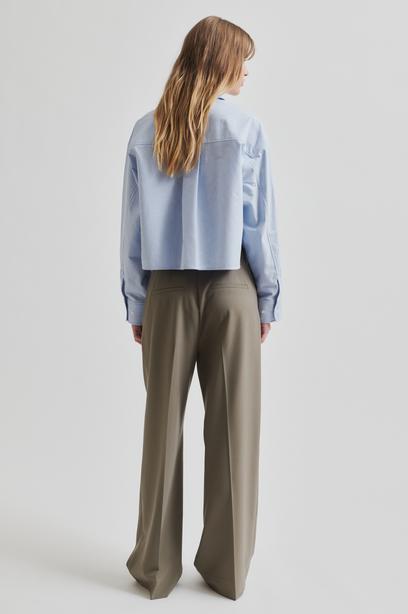 Blouses lange mouw blauw Second Female