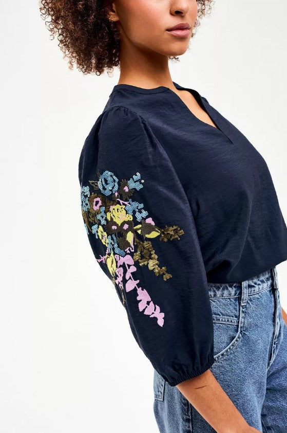 Blouses lange mouw navy CKS