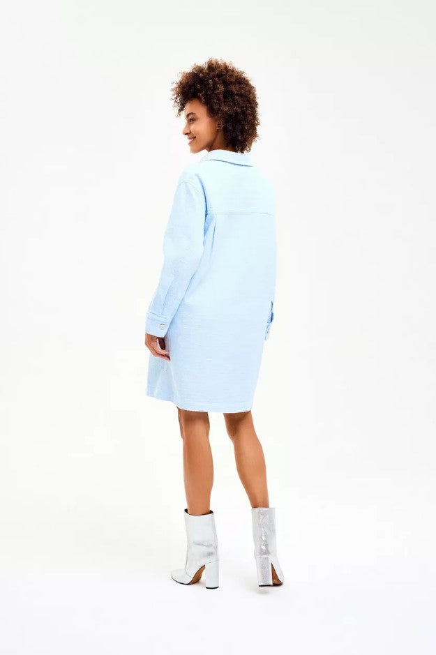 Jurken lange mouw blauw CKS