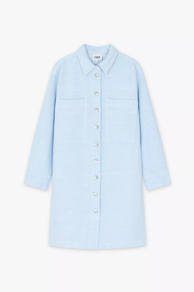 Jurken lange mouw blauw CKS