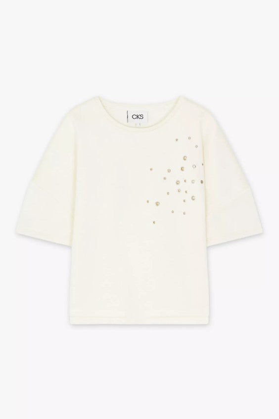 T-shirts korte mouw beige CKS