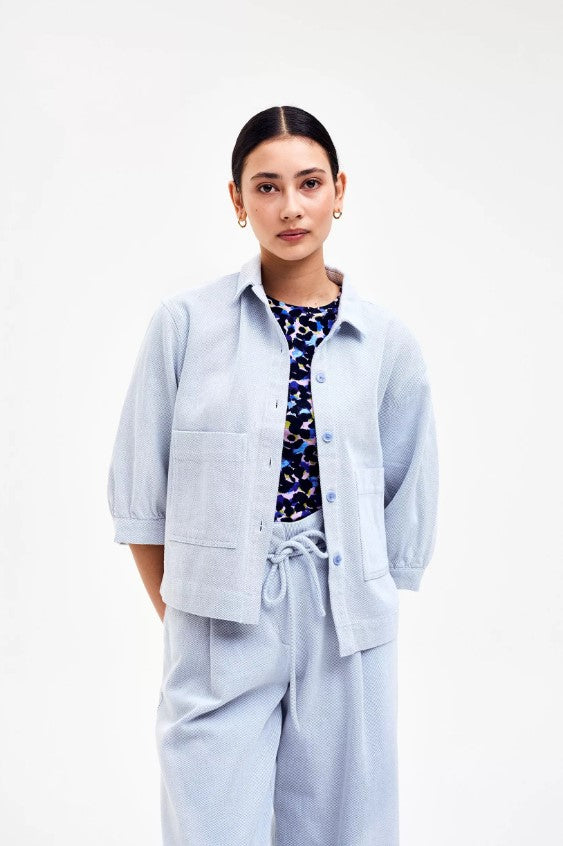 Blouses lange mouw blauw CKS