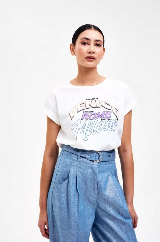 T-shirts korte mouw beige CKS