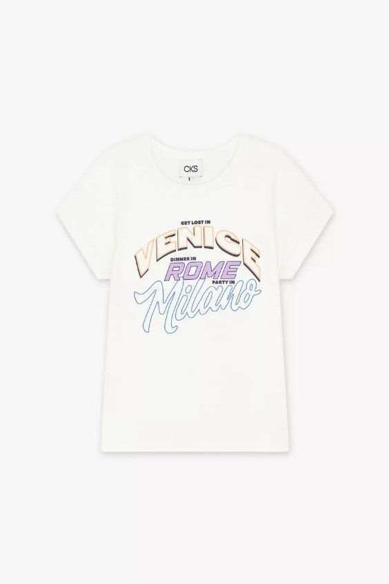 T-shirts korte mouw beige CKS