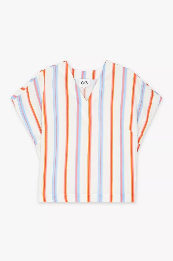 Blouses korte mouw blauw CKS