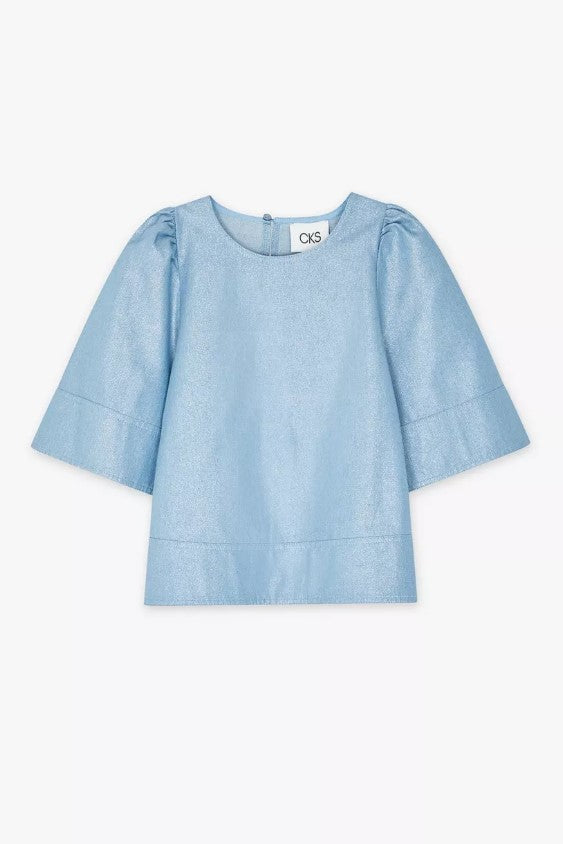 Blouses korte mouw blauw CKS