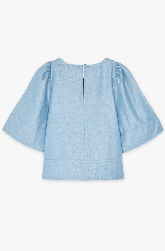 Blouses korte mouw blauw CKS