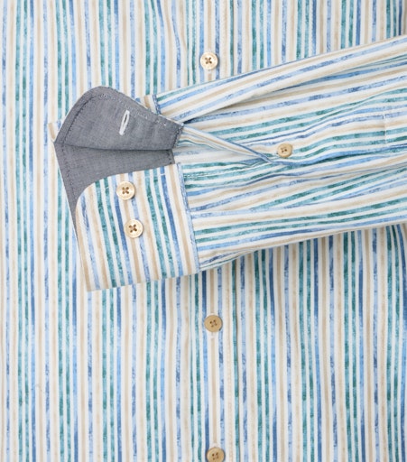 Hemden lange mouw blauw Casa Moda