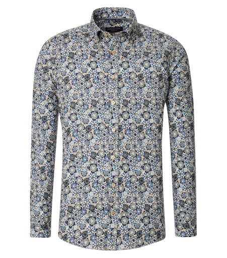 Hemden lange mouw blauw Casa Moda