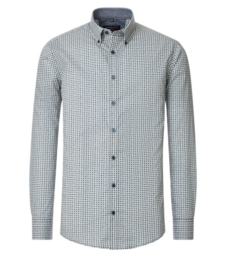 Hemden lange mouw blauw Casa Moda