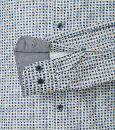 Hemden lange mouw blauw Casa Moda