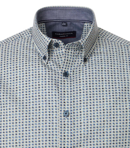 Hemden lange mouw blauw Casa Moda