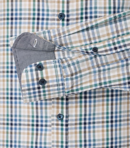 Hemden lange mouw blauw Casa Moda