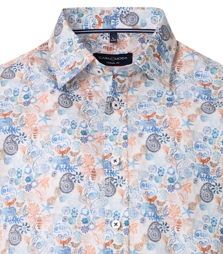 Hemden korte mouw blauw Casa Moda
