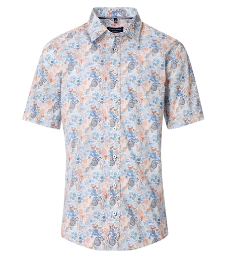 Hemden korte mouw blauw Casa Moda