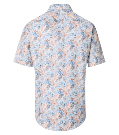 Hemden korte mouw blauw Casa Moda