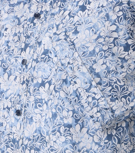 Hemden korte mouw blauw Casa Moda