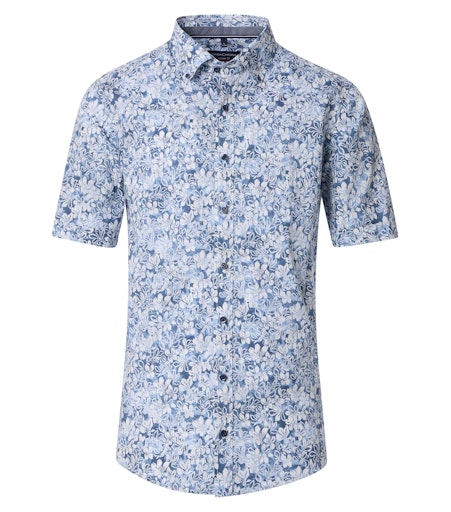 Hemden korte mouw blauw Casa Moda