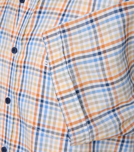 Hemden korte mouw oranje Casa Moda