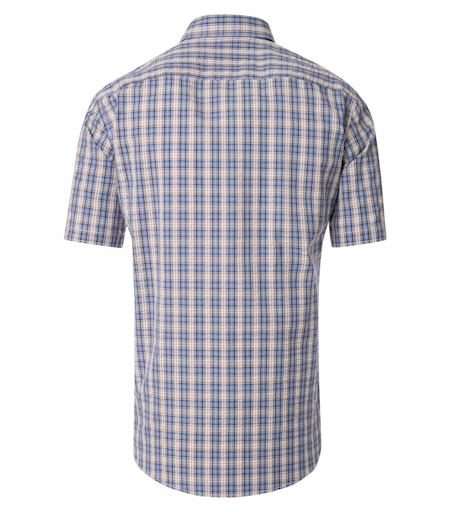 Hemden korte mouw blauw Casa Moda