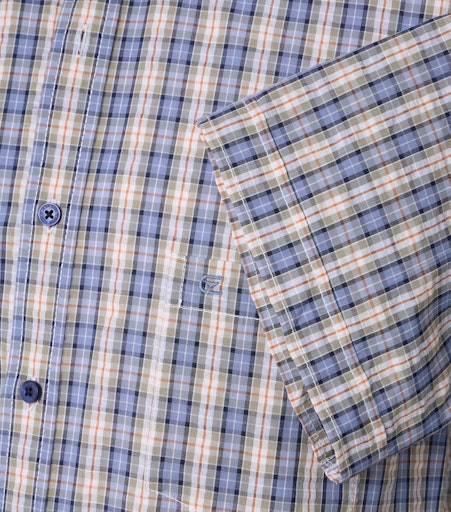 Hemden korte mouw blauw Casa Moda
