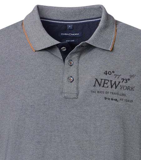 Polo's korte mouw blauw Casa Moda