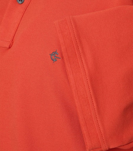 Polo's lange mouw oranje Casa Moda