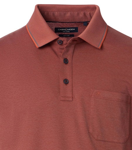 Polo's korte mouw oranje Casa Moda