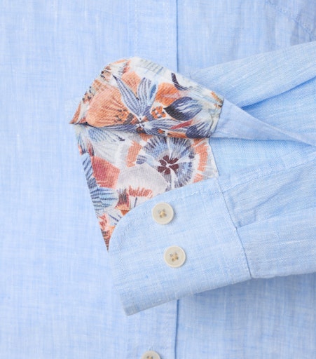 Hemden lange mouw blauw Casa Moda