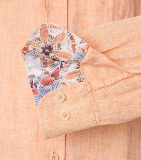 Hemden lange mouw oranje Casa Moda