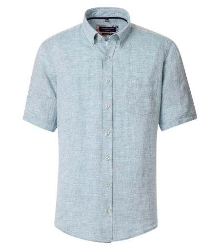 Hemden korte mouw blauw Casa Moda