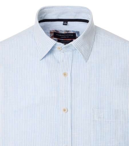 Hemden korte mouw blauw Casa Moda