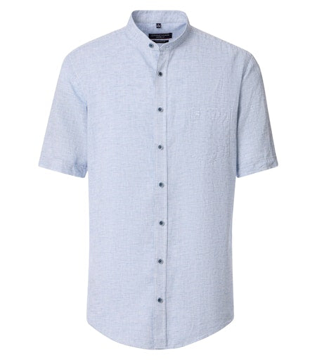 Hemden korte mouw blauw Casa Moda