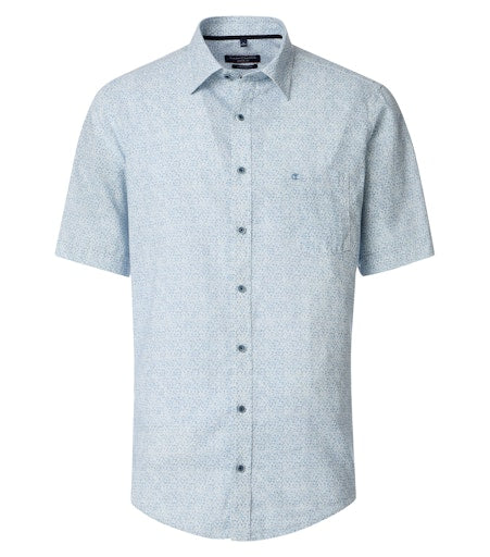 Hemden korte mouw blauw Casa Moda