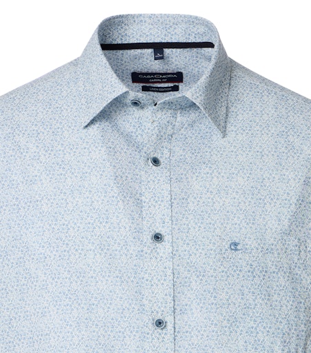 Hemden korte mouw blauw Casa Moda