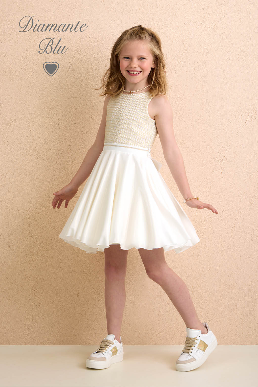 Jurken zonder mouw goud Diamante Blu