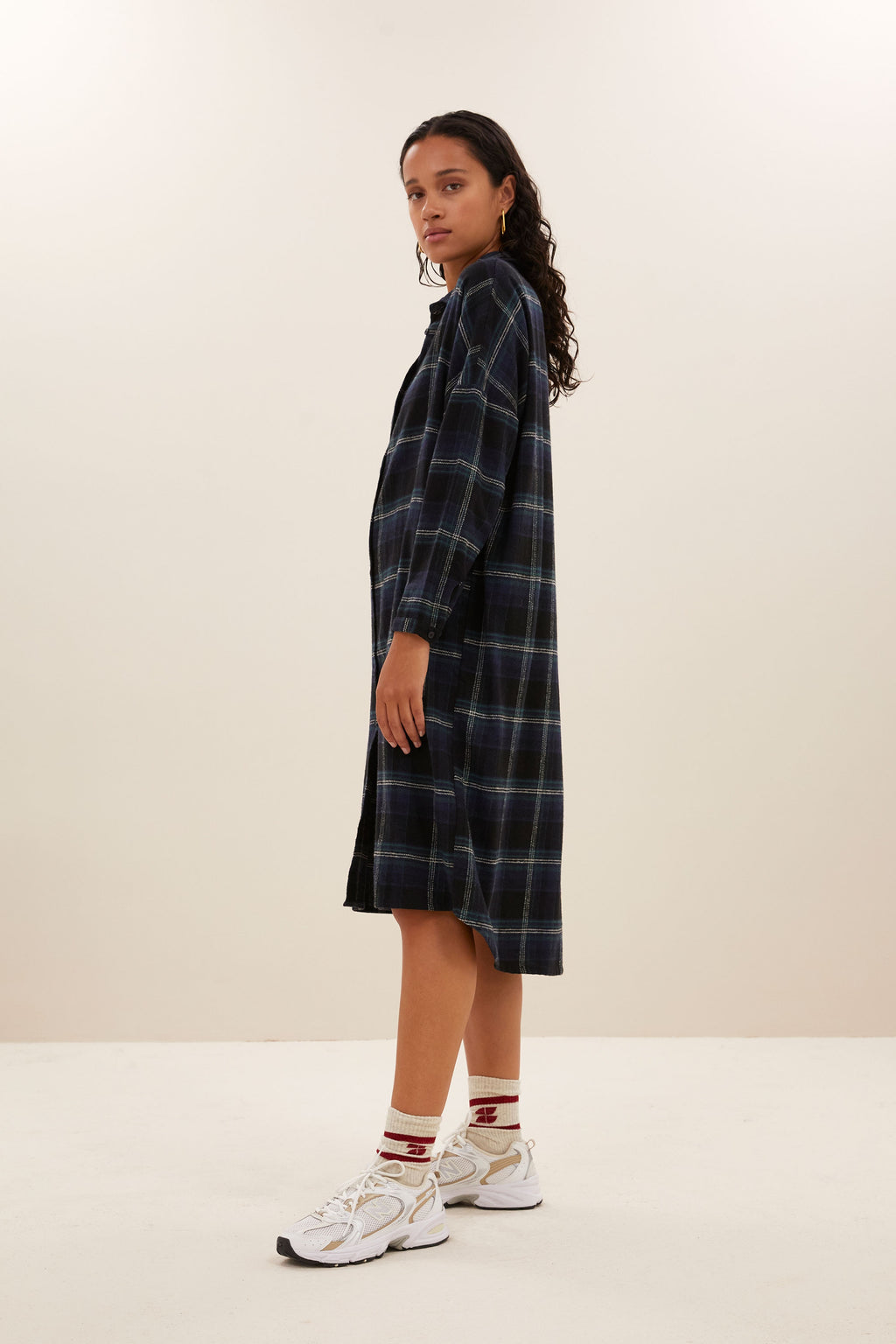 Jurken lange mouw groen by-bar