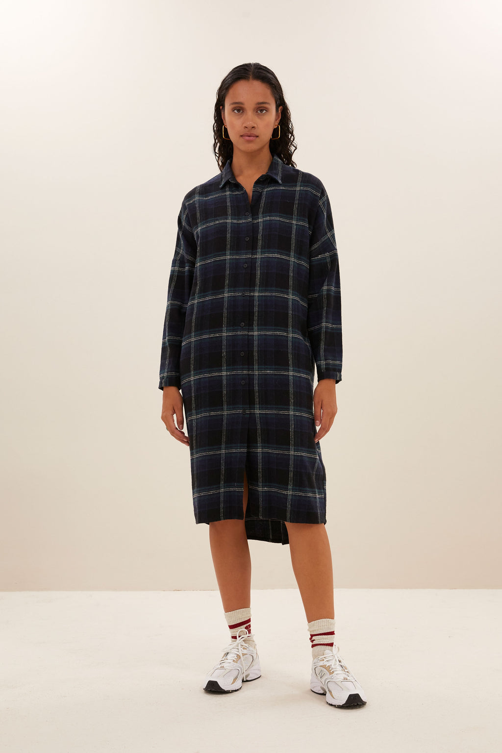 Jurken lange mouw groen by-bar