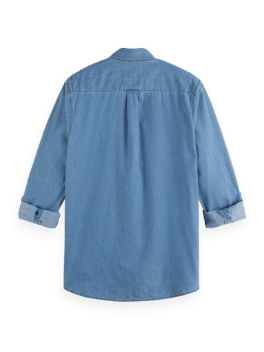 Hemden lange mouw blauw Scotch & Soda
