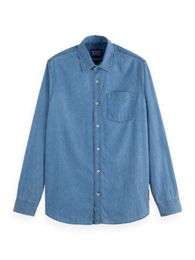 Hemden lange mouw blauw Scotch & Soda